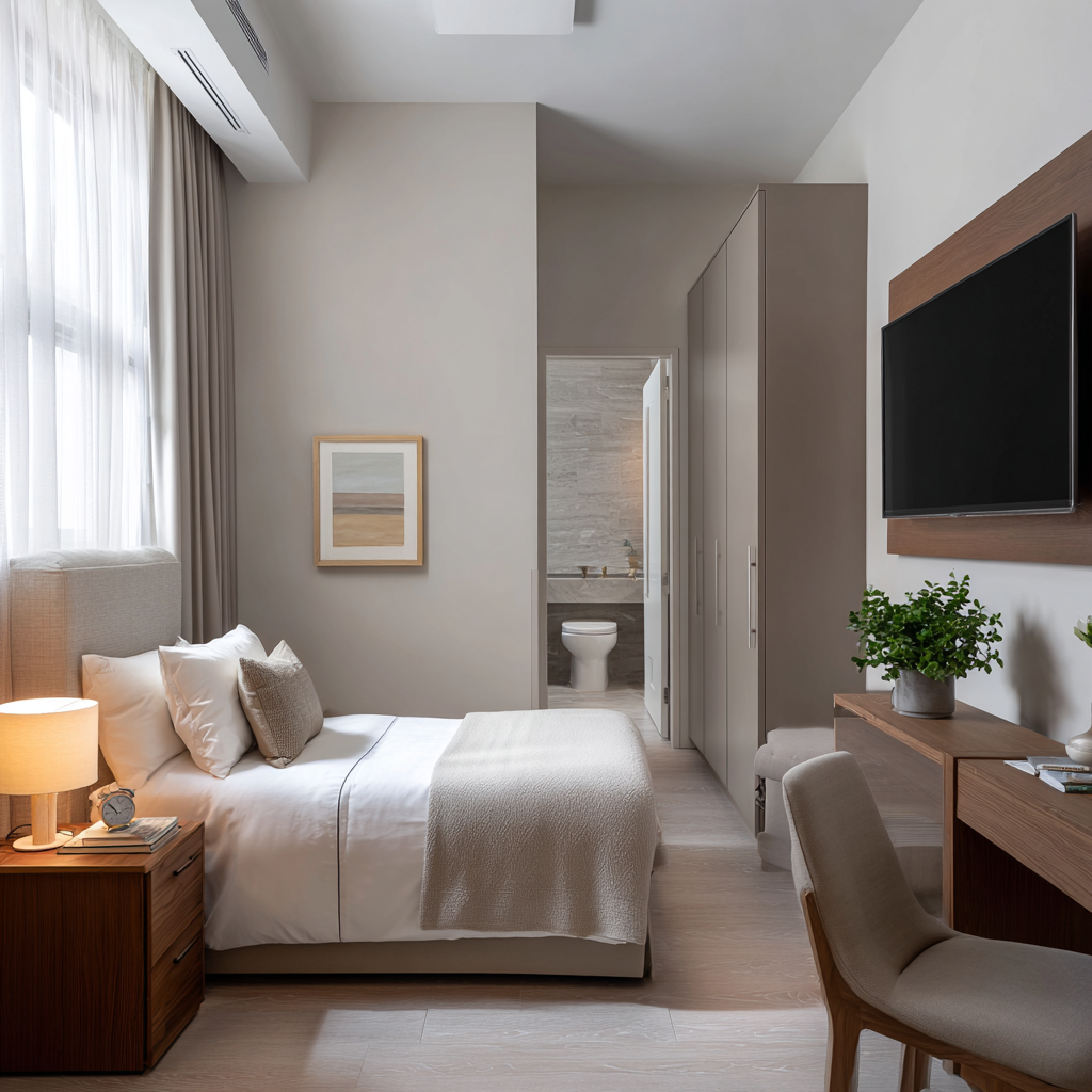 Private patient room at MHD Helpline in Detroit, Michigan